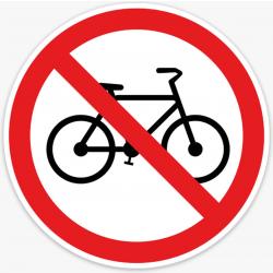Verboden fietsen te plaatsen sticker 10cm ⌀ | UV - en Waterproof | Geen fietsen plaatsen sticker